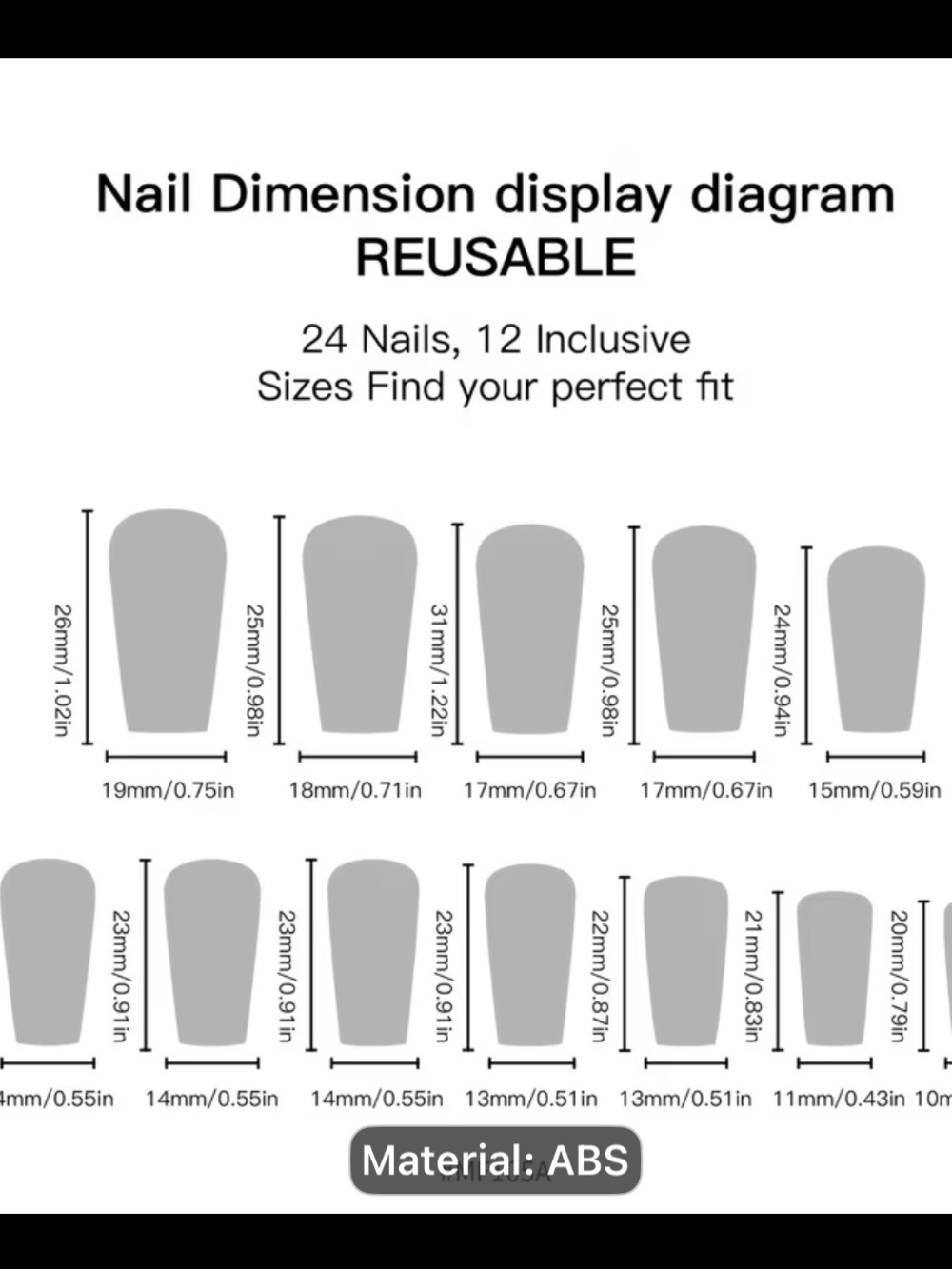 Navy Blue Floral Gold-Trim Press-On Nails - Picture 4 of 6